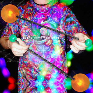 Orb poi performer in action