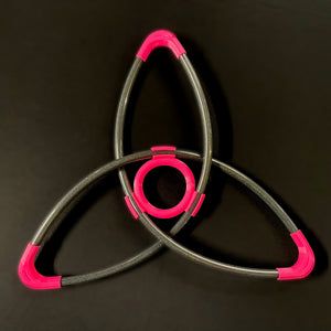Pink and black Celtic knot design