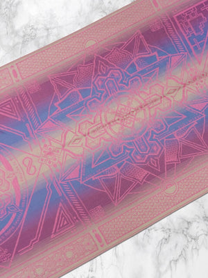 Pink Dharma shawl on marble