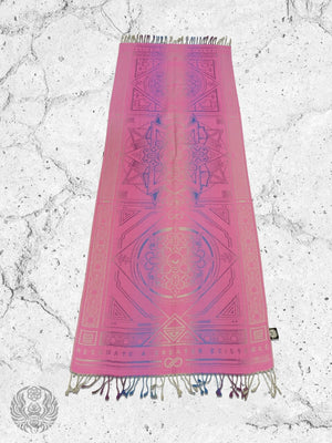 PINK AMETHYST DHARMA • Reversible Festival Shawl/Scarf