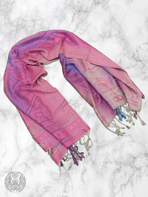 Pink Dharma Shawl on Marble