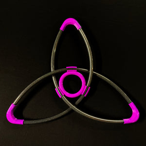 Purple and black Celtic knot design