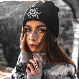 END THE HATE V1 • Metal Logo Knit Beanie
