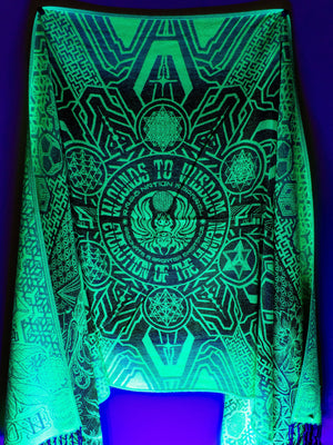 WOUNDS TO WISDOM • Yantrart x Rage Nation • UV-Reactive Gradient Shawl