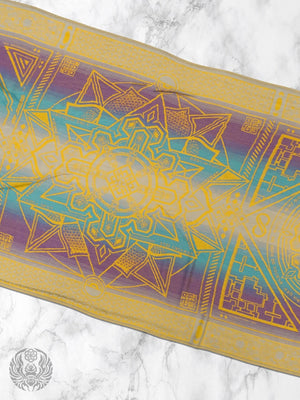 YELLOW AMETHYST DHARMA • Reversible Festival Shawl/Scarf