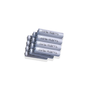 AAA batteries stacked, 1100mAh 1.2V