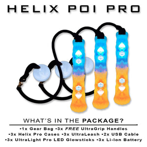 Helix LED Poi Pro Set - Assembled