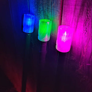 LED juggling staff with colorful glow