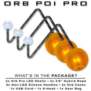 Orb Poi Pro LED poi set