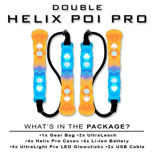 UltraPoi Helix LED Poi Pro Set - Assembled