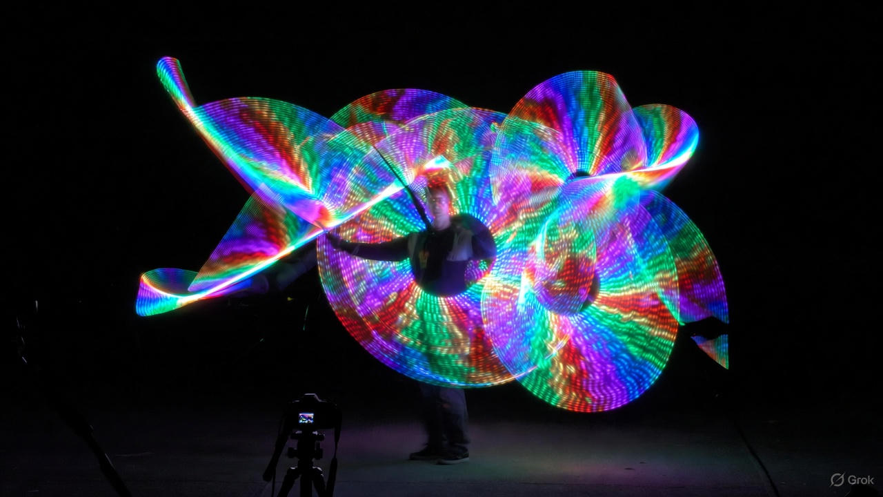  How to Film Stunning Poi Light Trails: Camera Settings Guide 