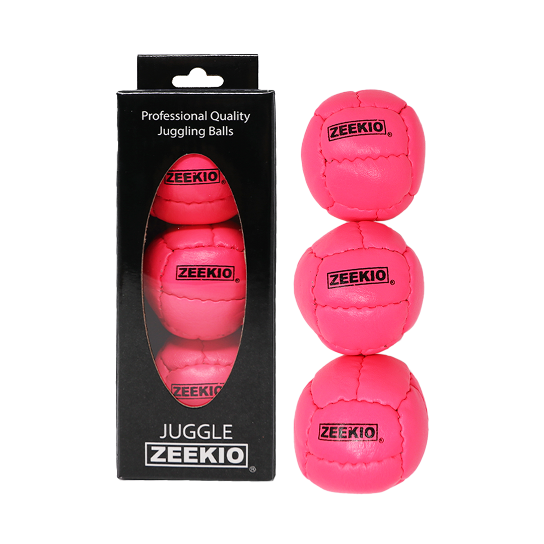  Zeekio Galaxy Juggling Balls - Premium 12 Panel Genuine Leather Balls - 130g - 67mm - Pack of 3 