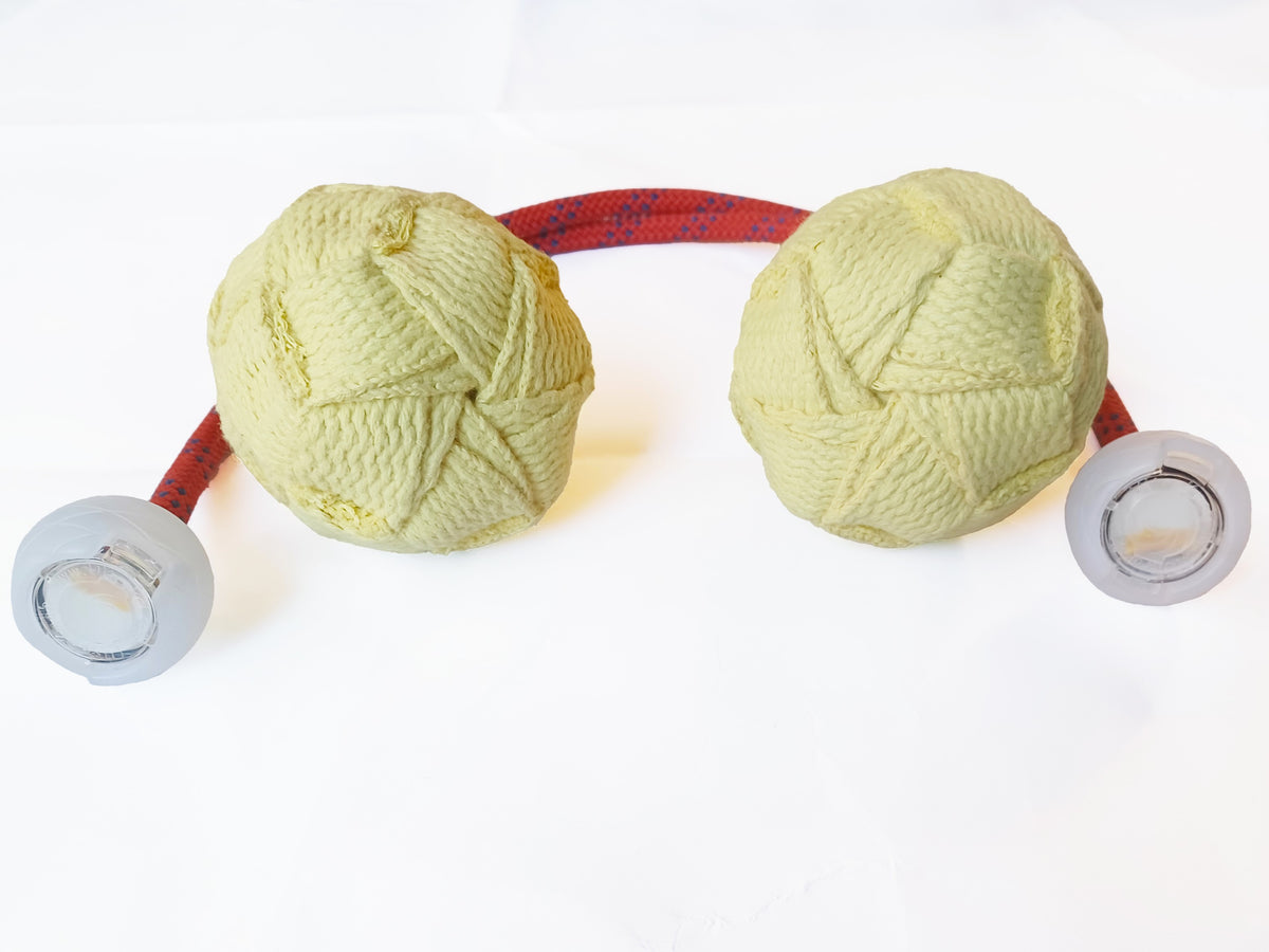 Dragon Sphere Fire Poi (Red Kevlar Rope)