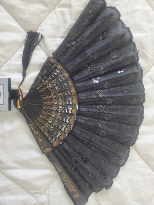 Ornate Folding Festival Fan in 8 Colors