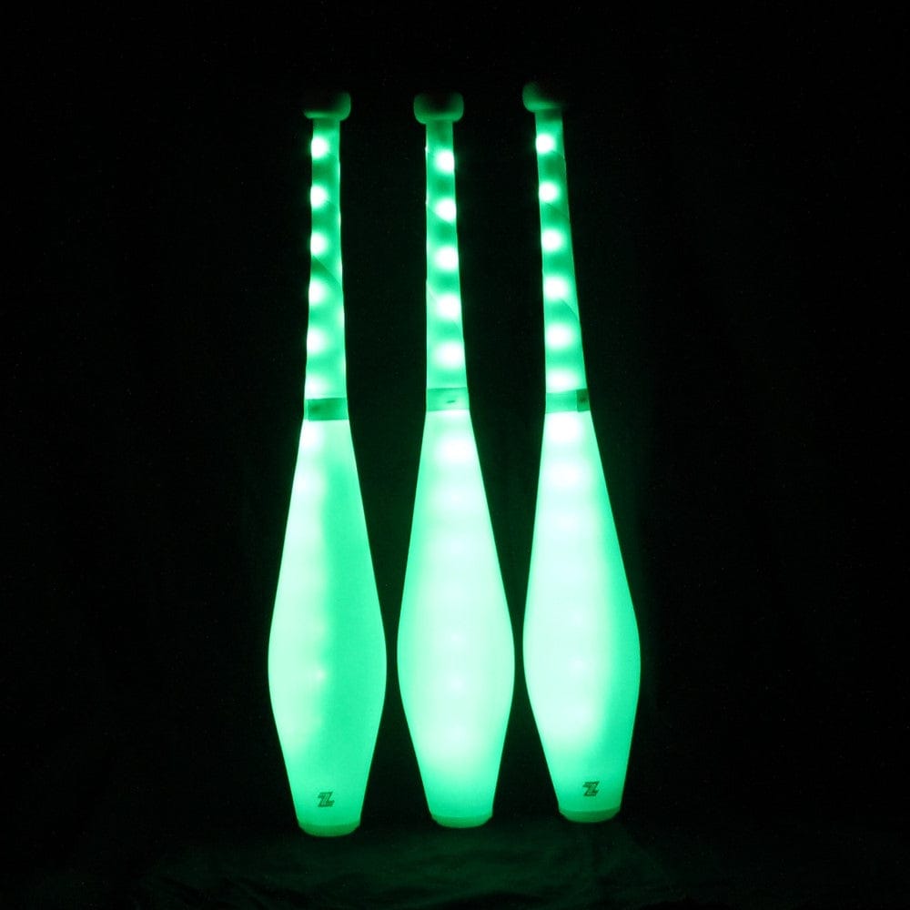  Zeekio Multi-Color LED Light Up Juggling Clubs with Charger and Remote (Set of 3) 