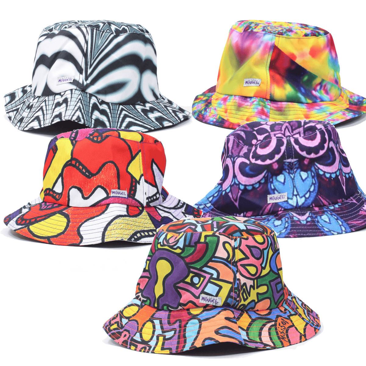  Mougee Bucket Hat - Printed Hat in our most Popular Mougee Designs 