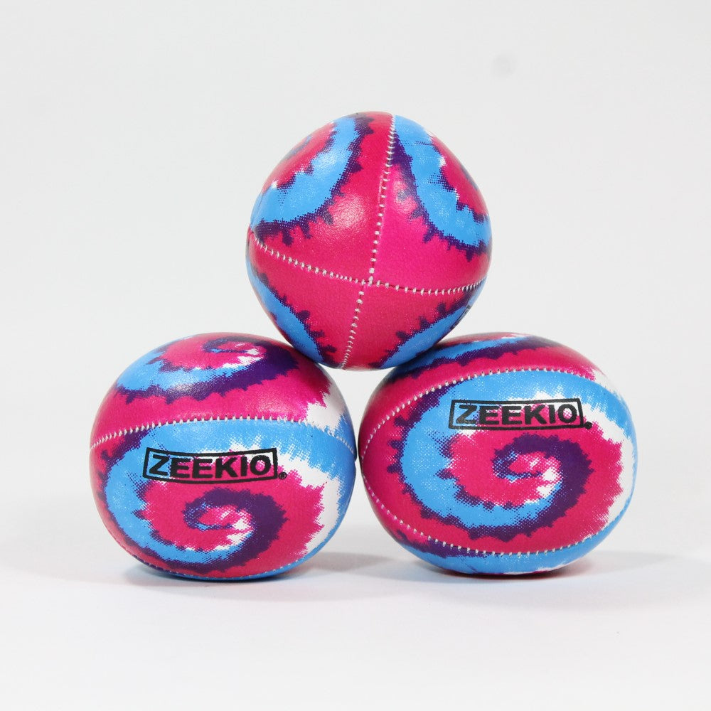  Zeekio Tie Dye Festival Juggling Ball Set - 120g - Beginner to Pro - Set of 3 