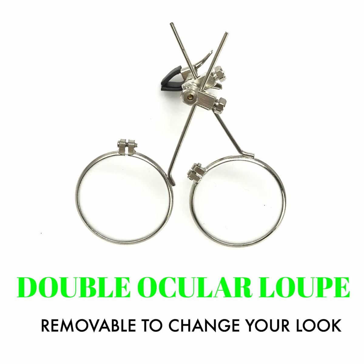  Steampunk Goggles with magnifying loupes UV glow neon green spiral diffraction lenses 