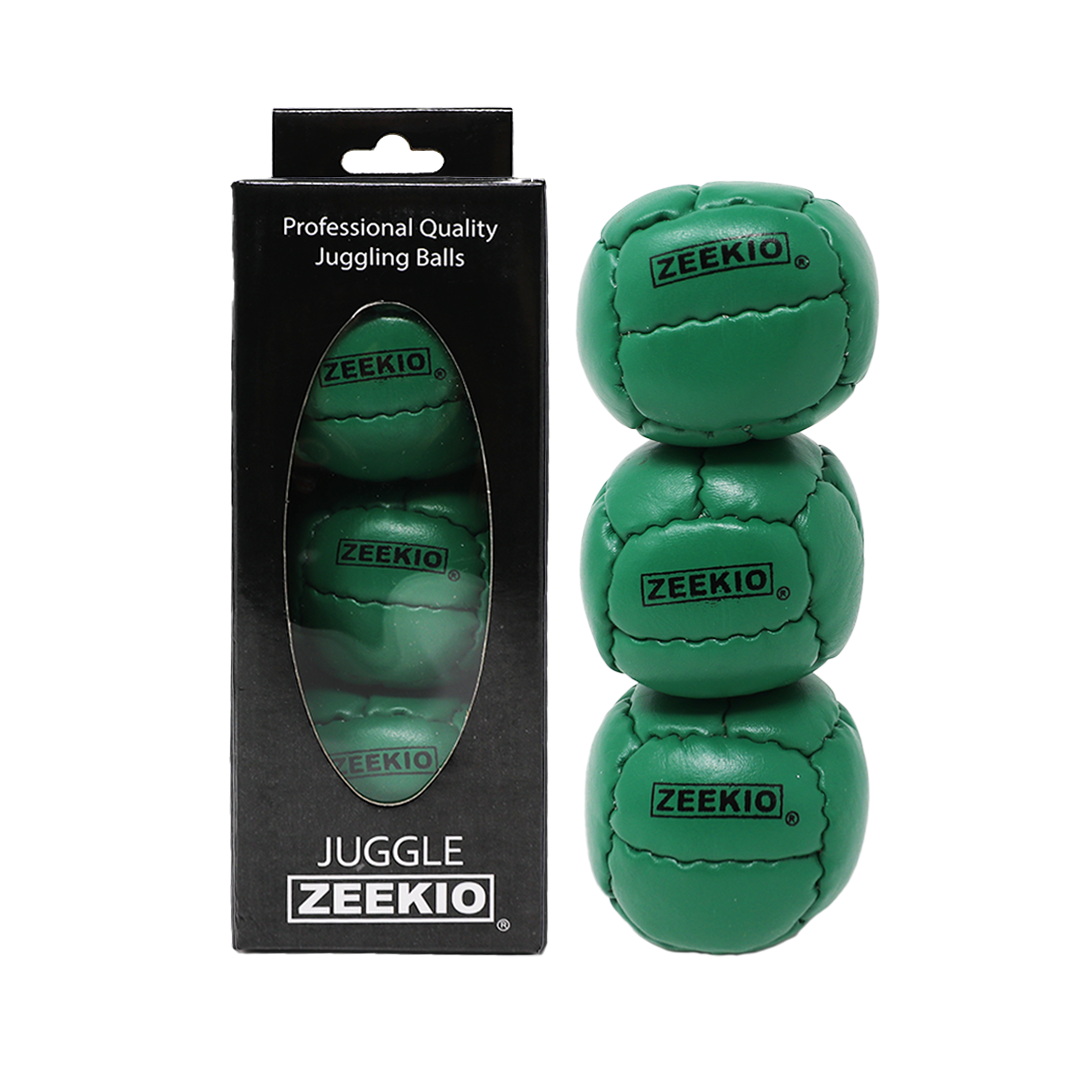  Zeekio Galaxy Juggling Balls - Premium 12 Panel Genuine Leather Balls - 130g - 67mm - Pack of 3 