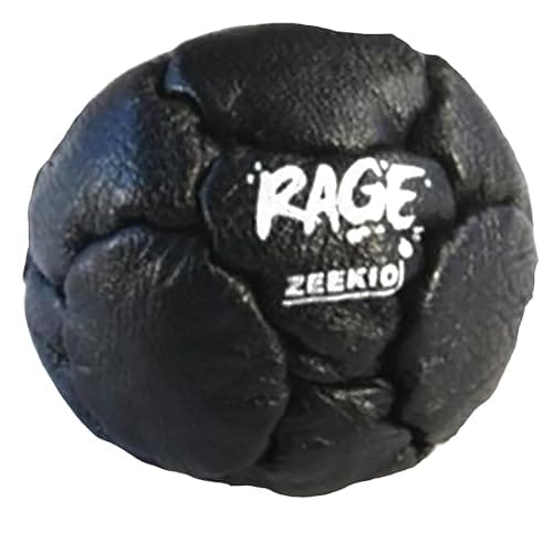  Zeekio -The Rage- 14 Panel Genuine Leather Footbag - Hacky Sack 