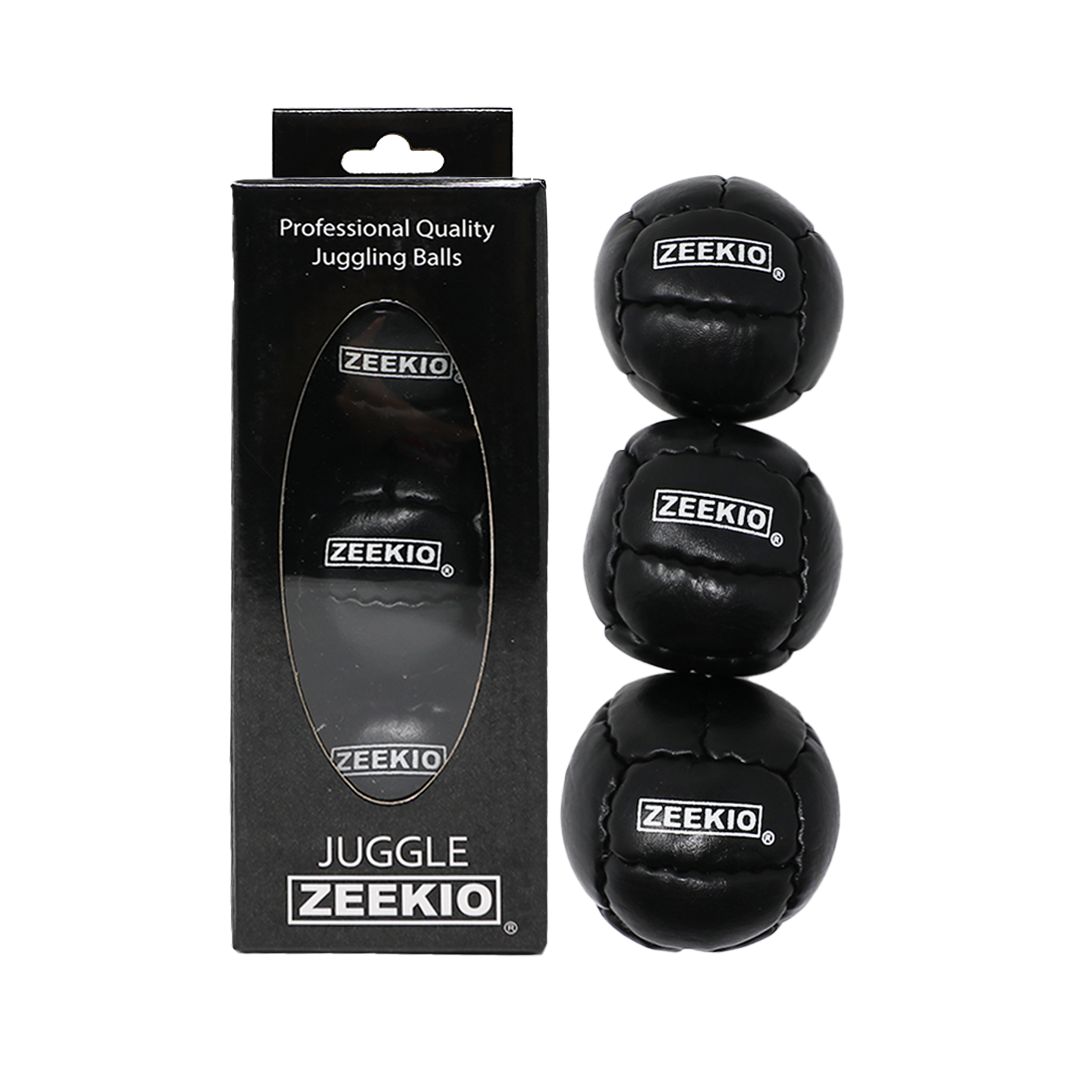  Zeekio Galaxy Juggling Balls - Premium 12 Panel Genuine Leather Balls - 130g - 67mm - Pack of 3 