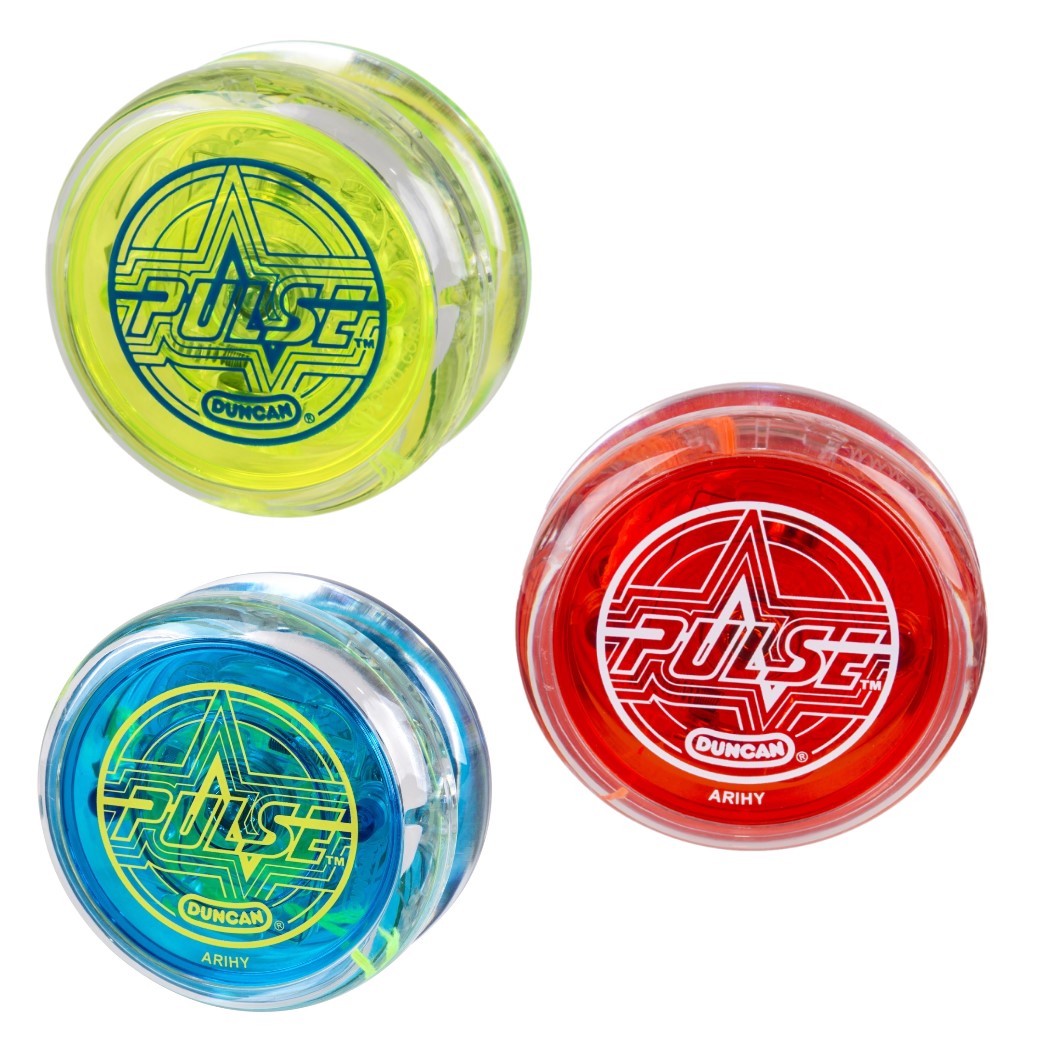  Duncan Toys Pulse LED Light-Up Yo-Yo, Intermediate Level Yo-Yo with Ball Bearing Axle and LED Lights, Colors May Vary 