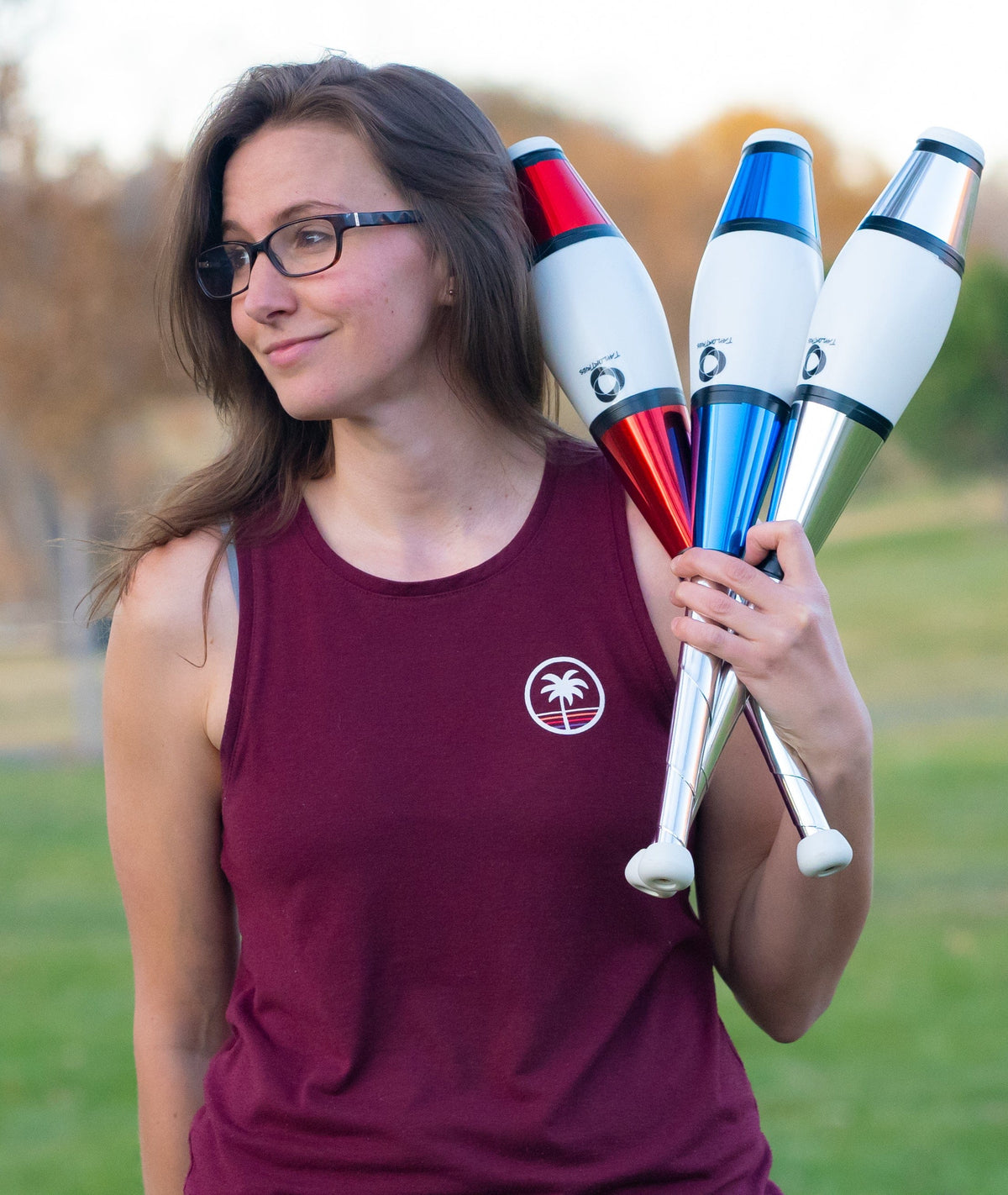 Taylor Tries Signature Juggling Club Set with Drawstring Bag - Set of 3 