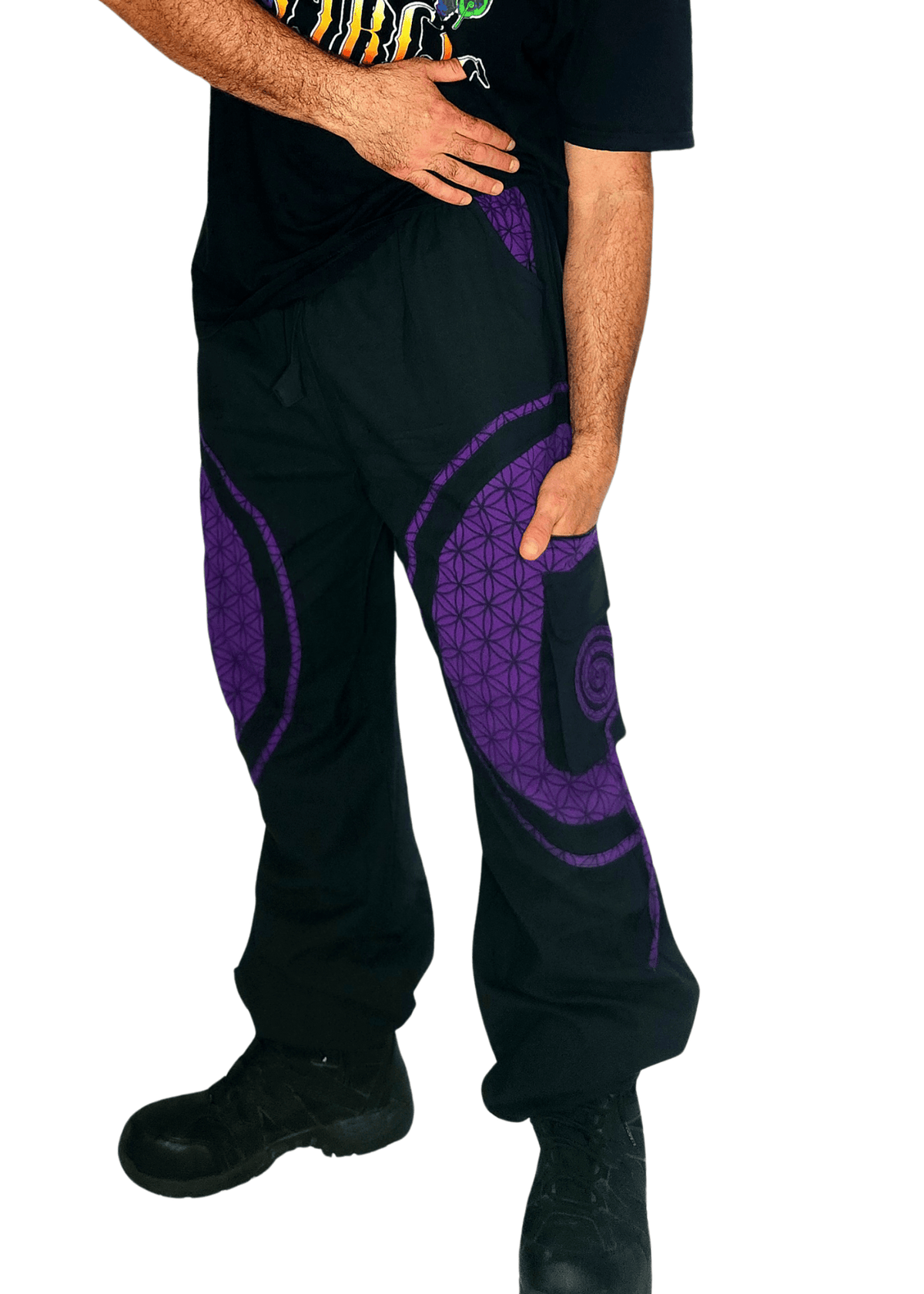  Flow Pants - Purple Flower of Life 