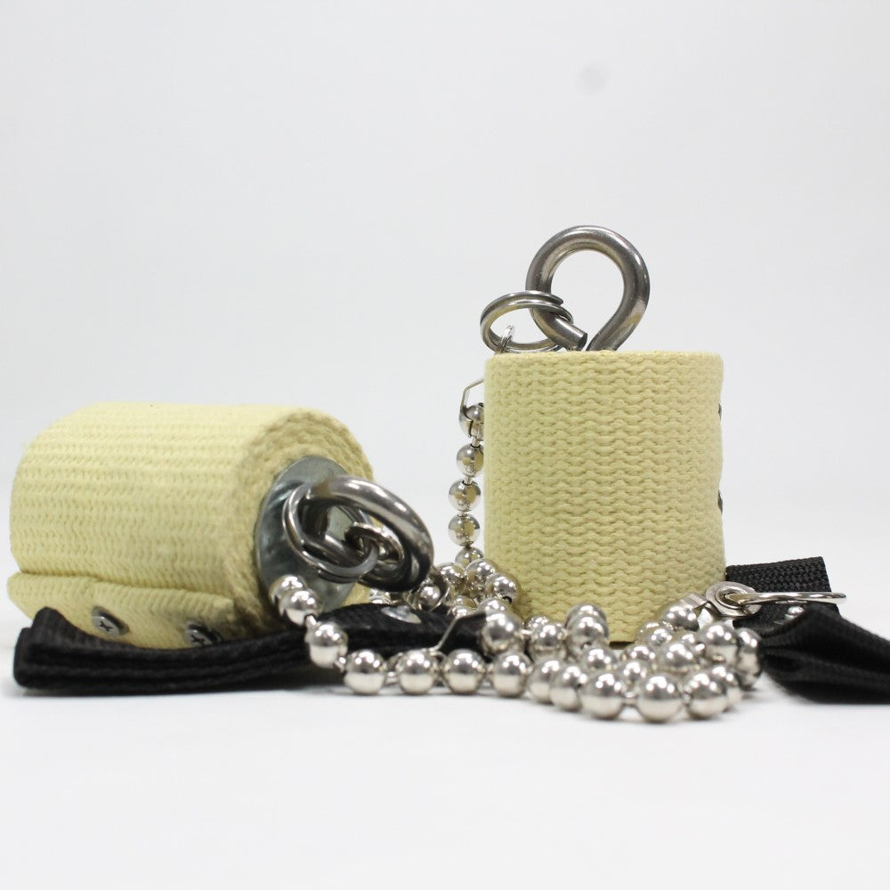  Zeekio Beefy Fire Poi- Adjustable ball chain - Full Meter of 70mm Kevlar 