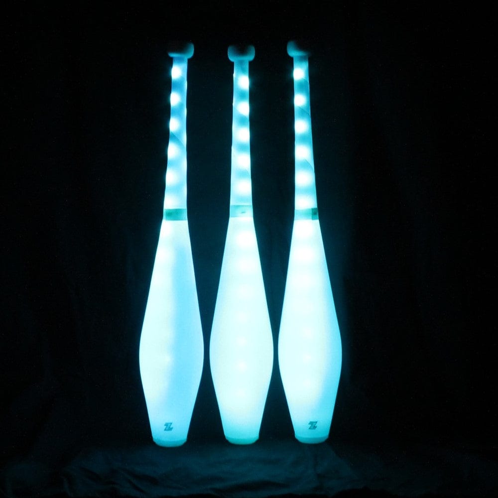  Zeekio Multi-Color LED Light Up Juggling Clubs with Charger and Remote (Set of 3) 