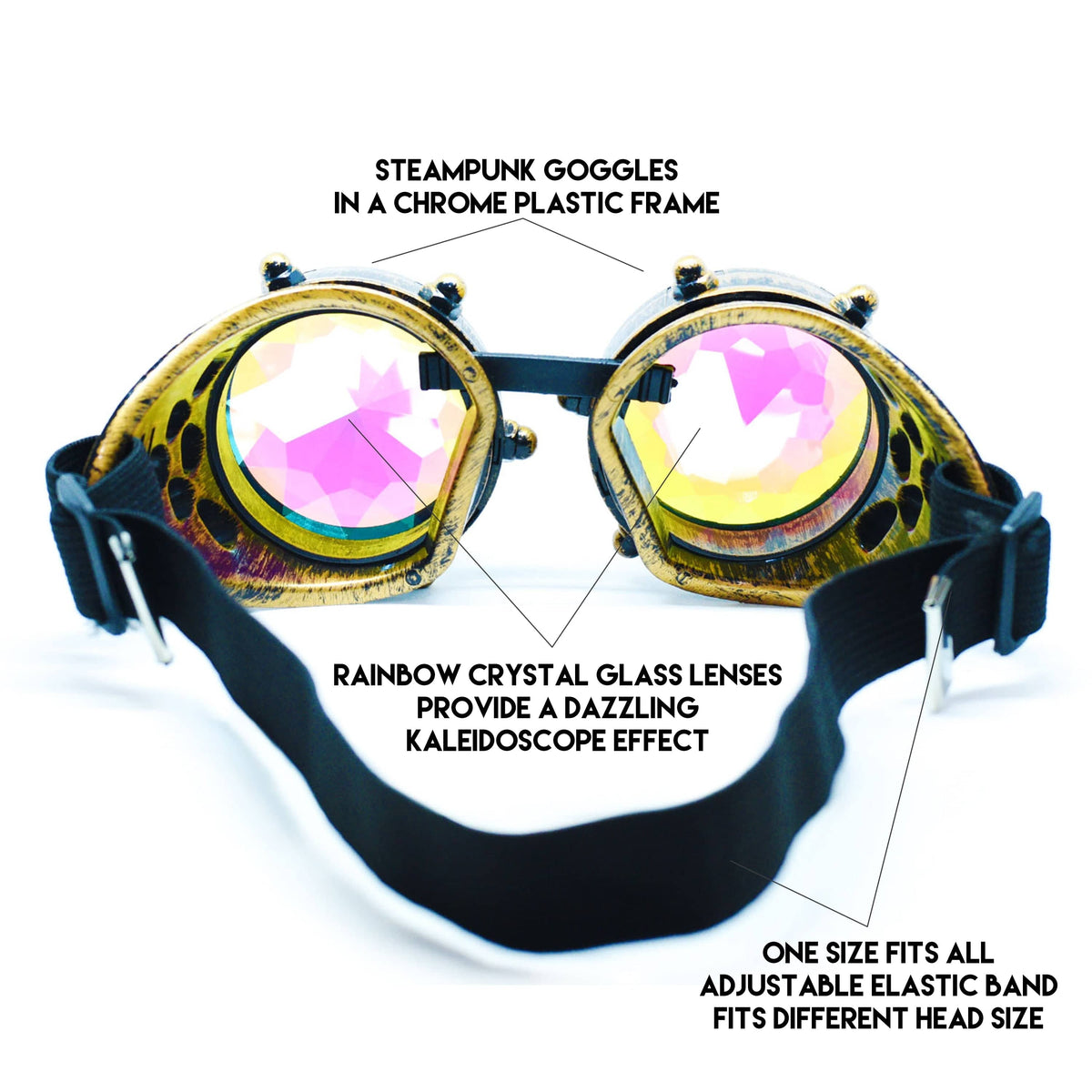  Steampunk Goggles and Kaleidoscope Glasses 