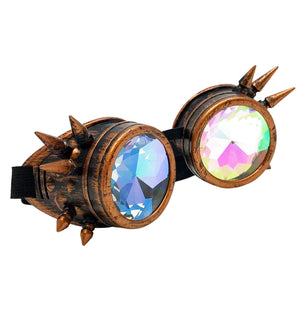 Rave Kaleidoscope Goggles Vintage Steampunk Glasses