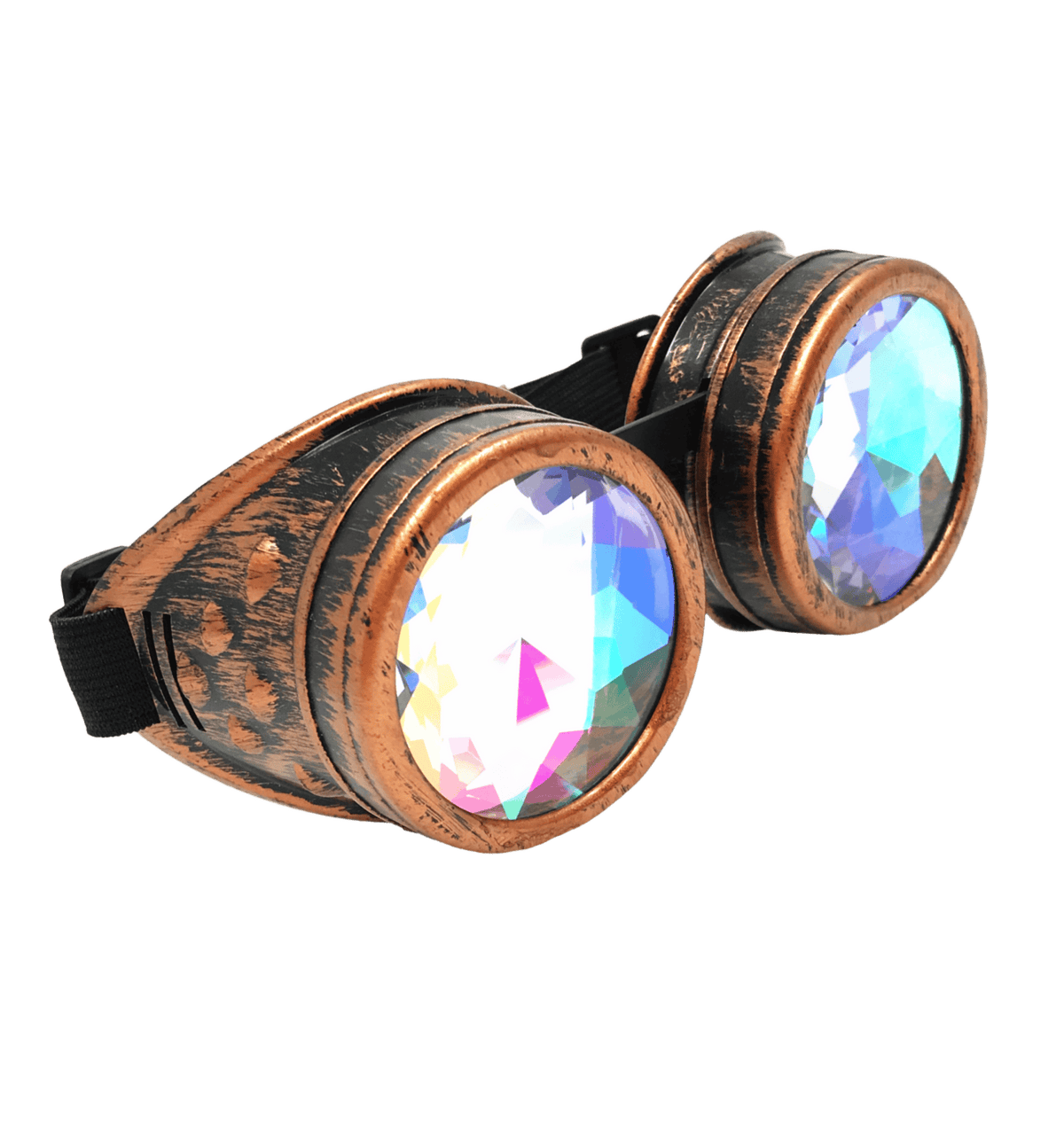  Rave Kaleidoscope Goggles Vintage Steampunk Glasses 