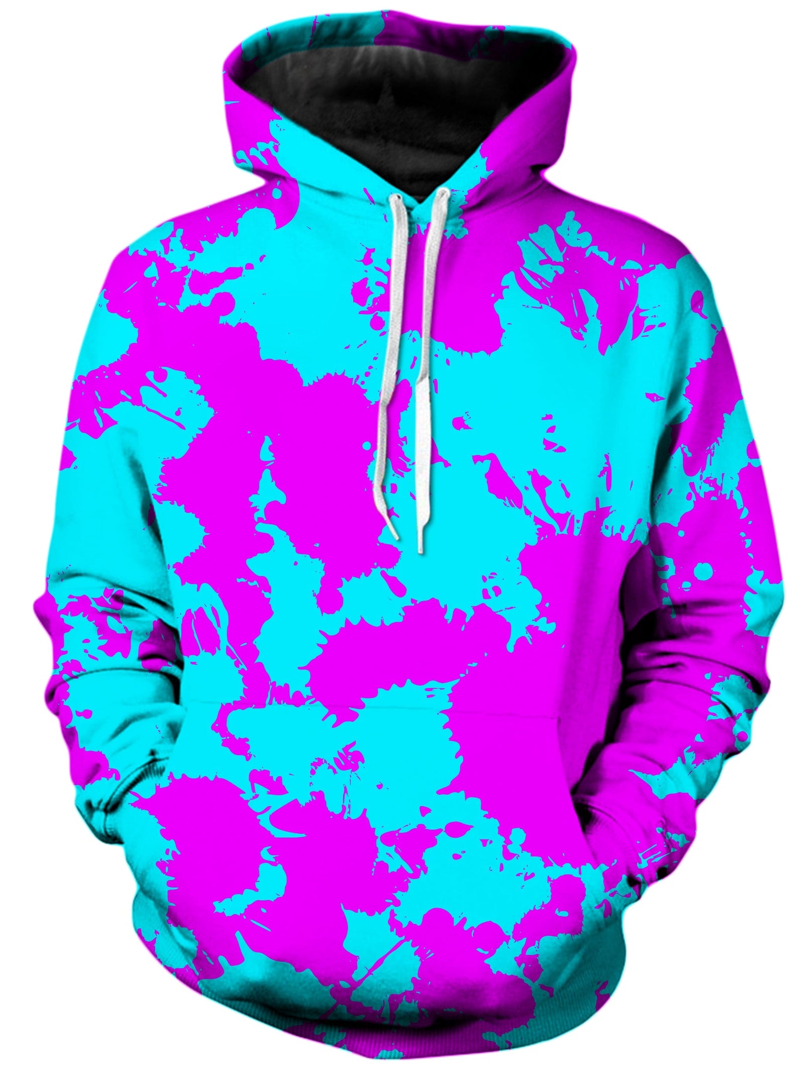  Blue and Purple Paint Splatter Unisex Hoodie 