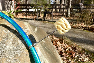 DIY hose repair with rope knot