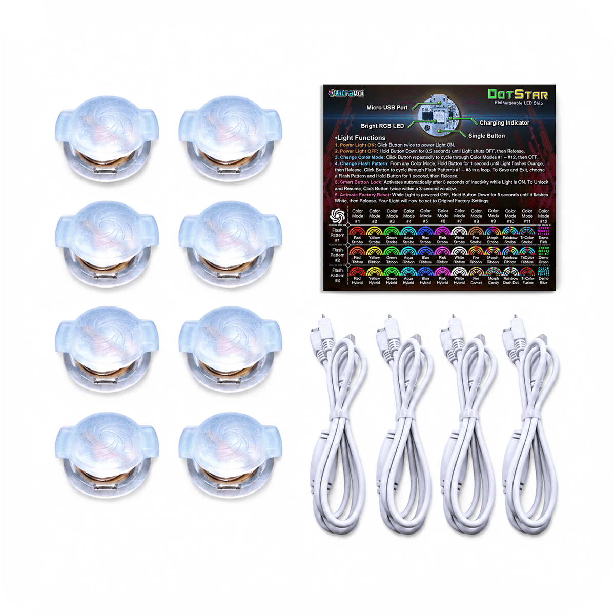  LED Insert 8 Pack for Ultra GlowStar 