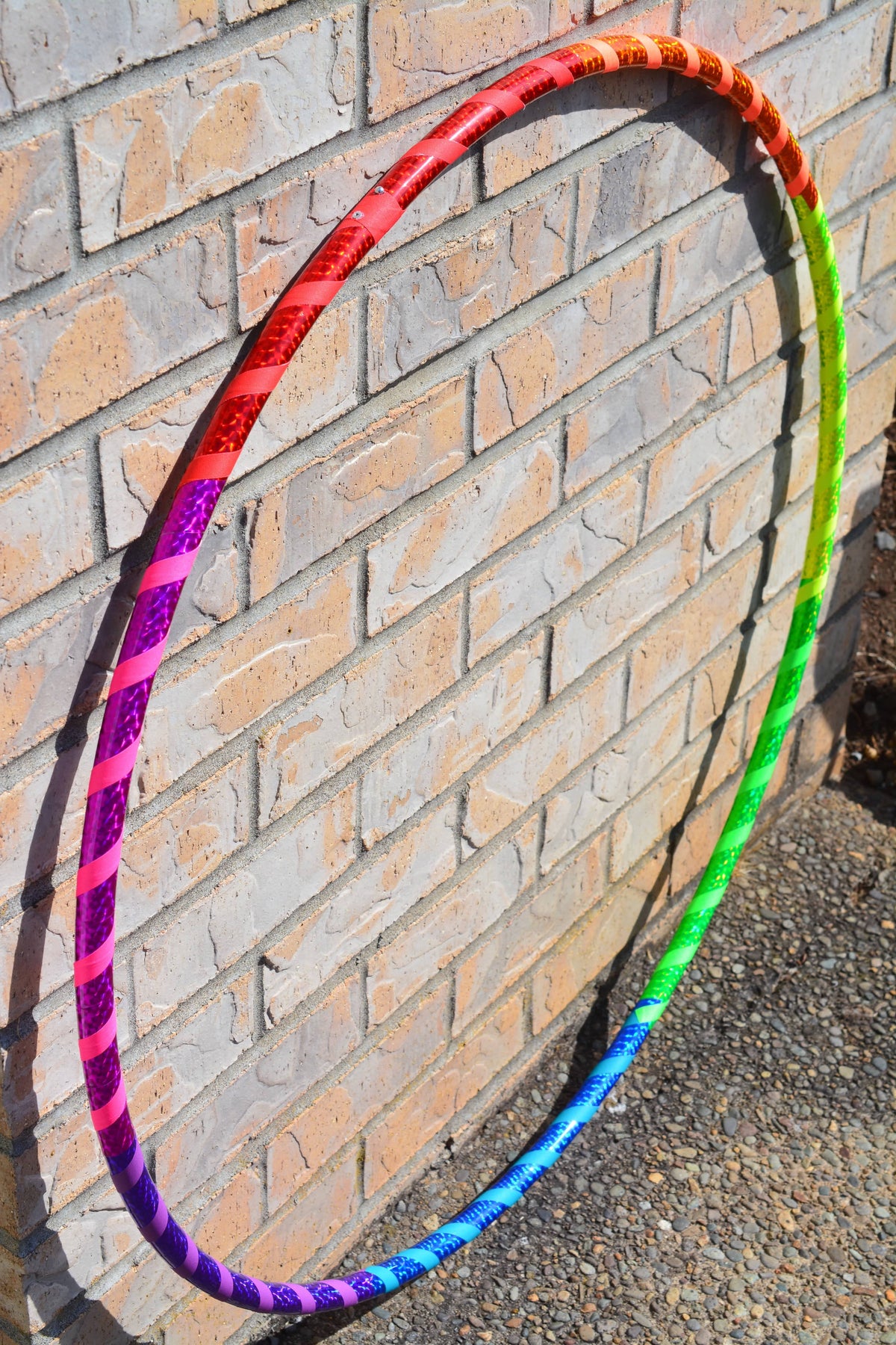  Rainbow Prism Taped Hoops ~ Beginner & Kids Fitness & Practice Hoops 