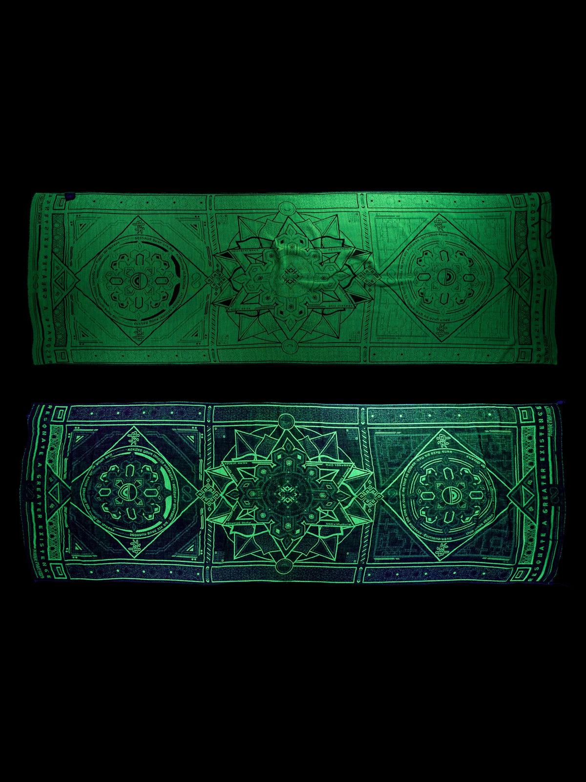 DHARMA V2 • Grey / Neon Yellow • UV REACTIVE • Festival Shawl/Scarf