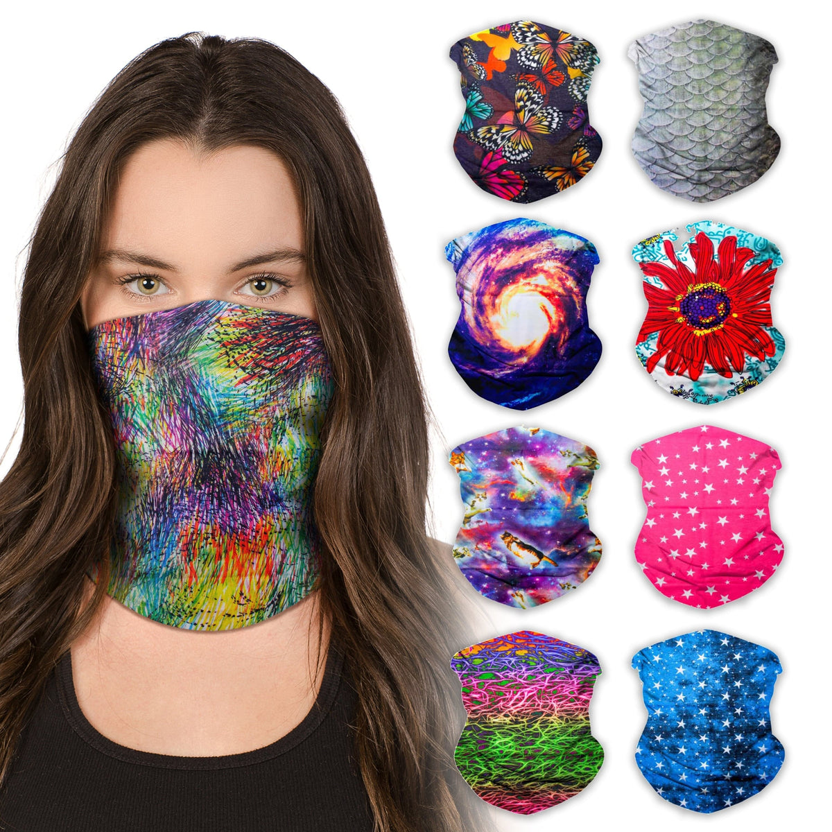  Festival Neck Gaiter (9 Pack) 