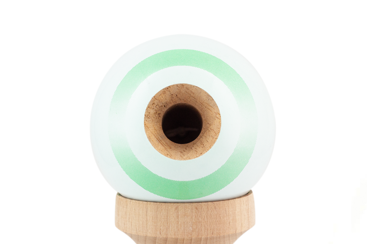 Green Bloom Kendama with Tricklist