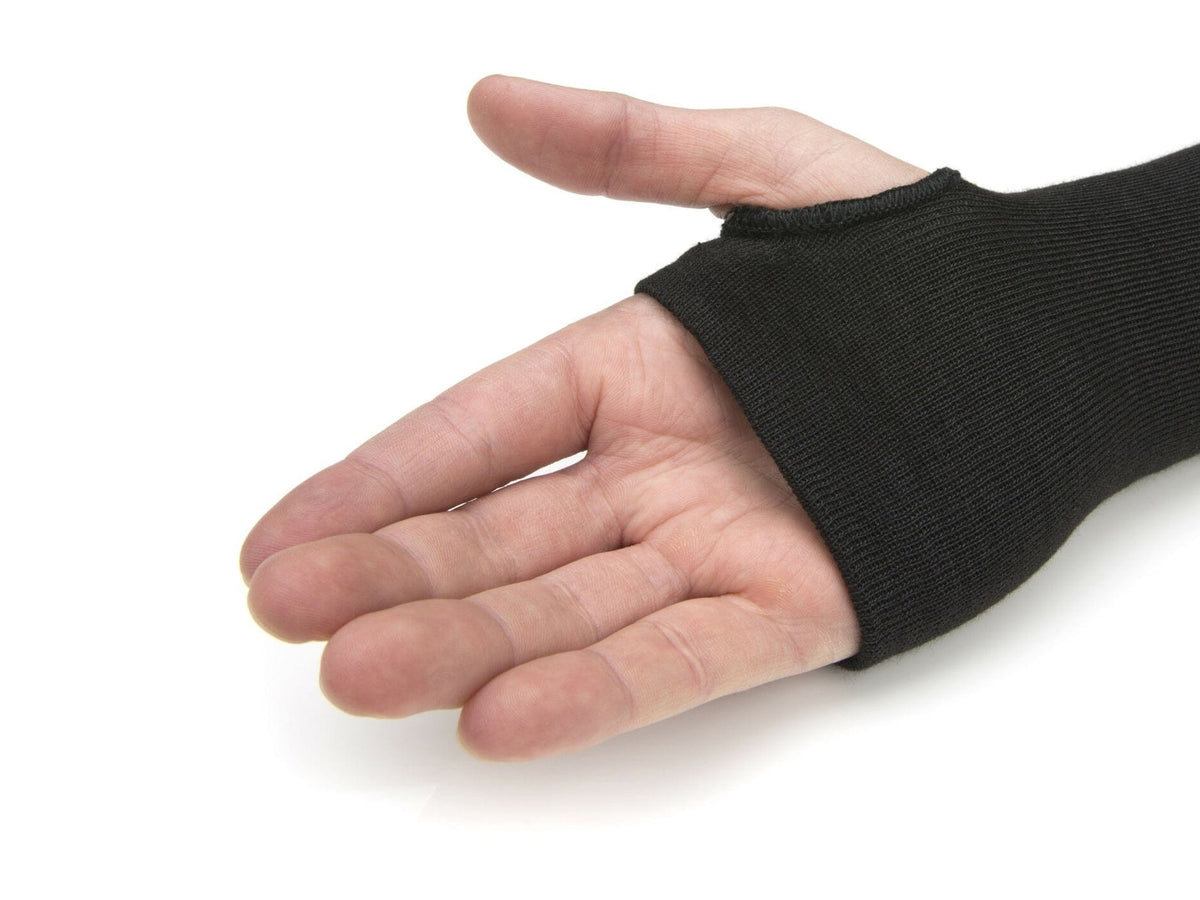  Black arm sleeve with fingerless glove 