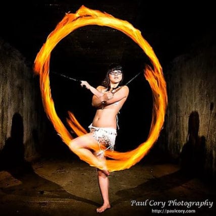 Fire poi dragon sphere with glowing lights 