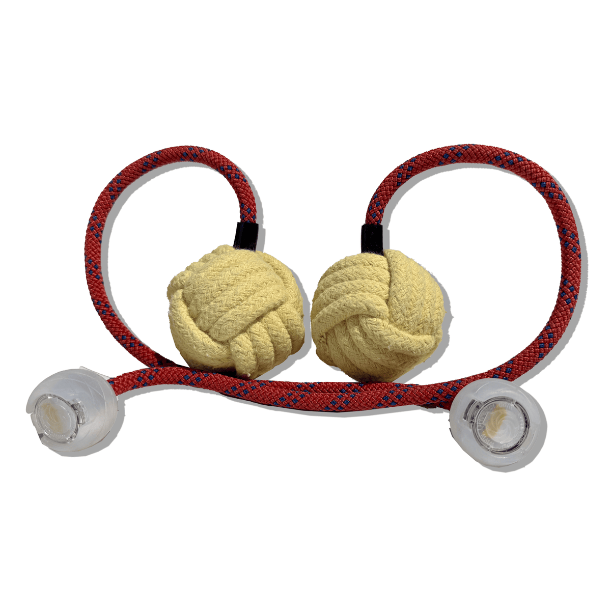 Ultra Poi Ropes Monkey Fist Fire Poi (Red Kevlar Rope)