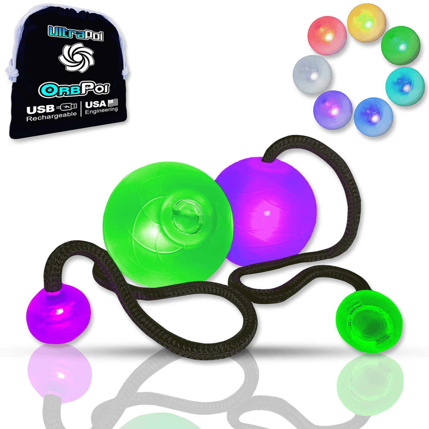 Buy LED Poi Balls, Glow Poi, Flow Poi & Light Up Poi | UltraPoi