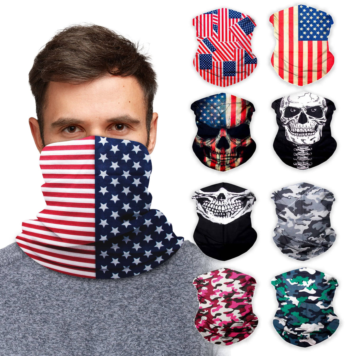  Festival Neck Gaiter (9 Pack) 