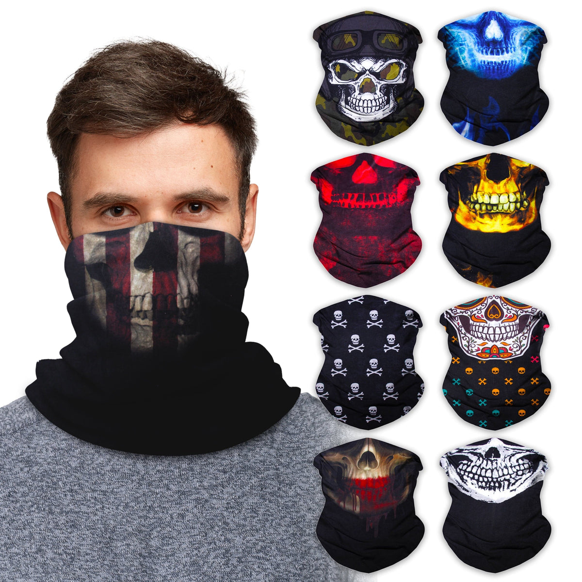  Festival Neck Gaiter (9 Pack) 
