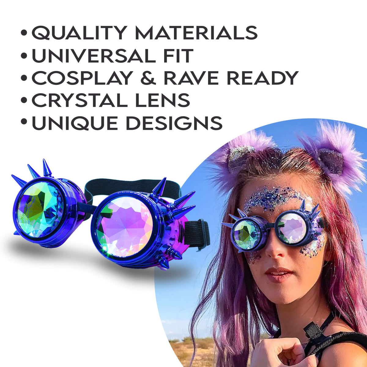  Steampunk Goggles and Kaleidoscope Glasses 
