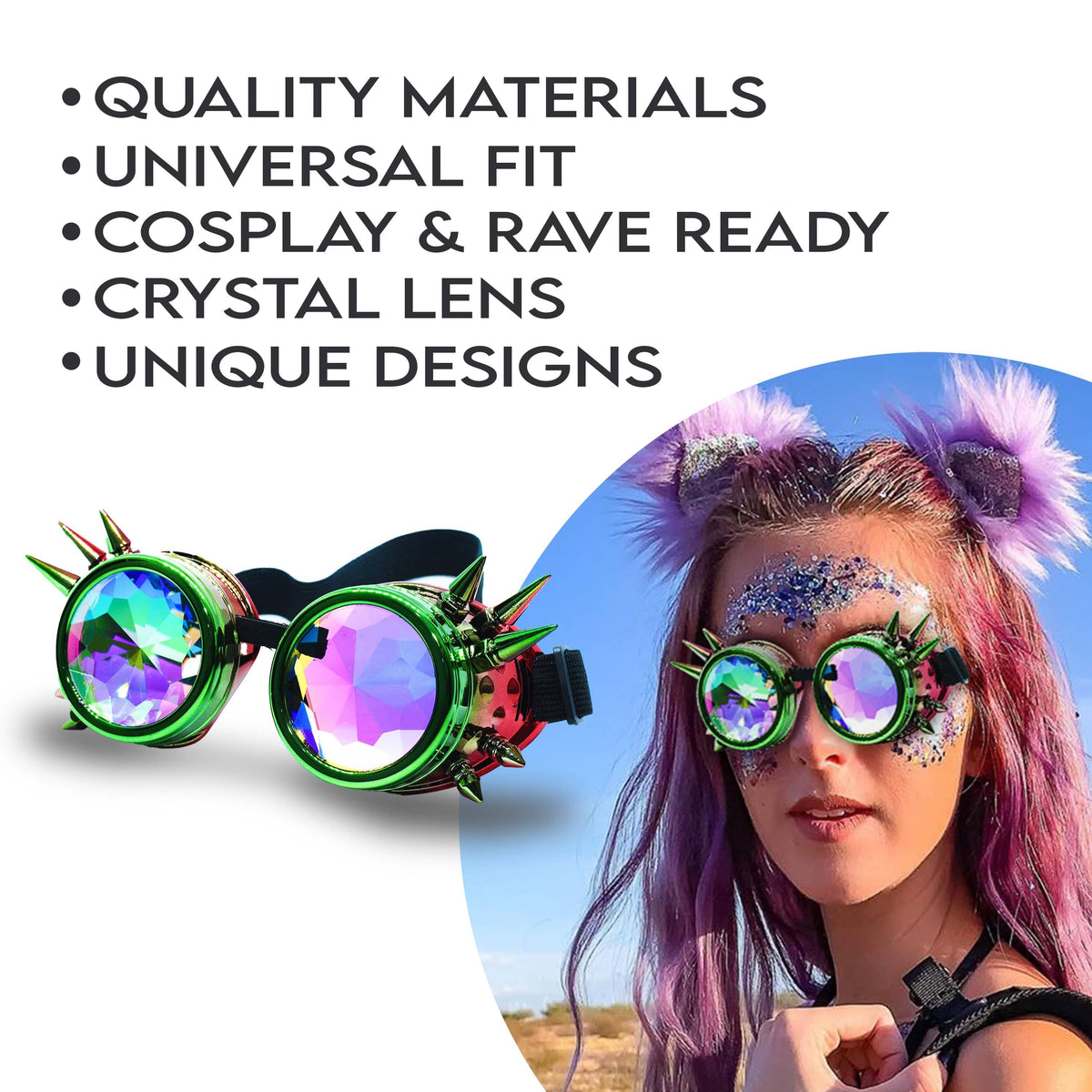  Steampunk Goggles and Kaleidoscope Glasses 
