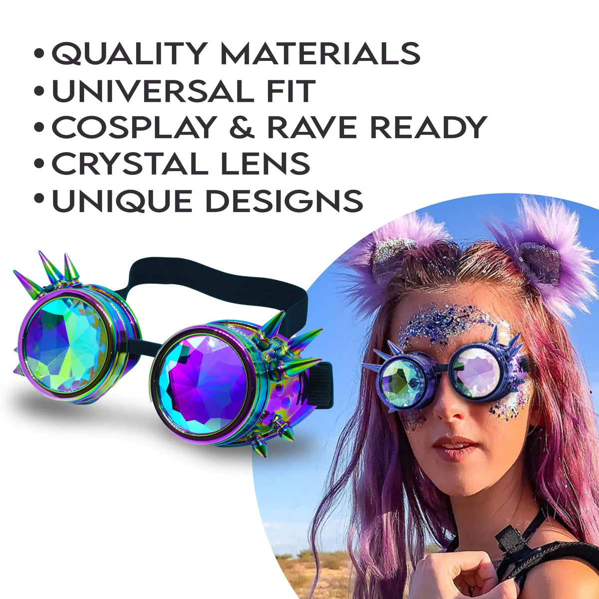  Steampunk Goggles and Kaleidoscope Glasses 