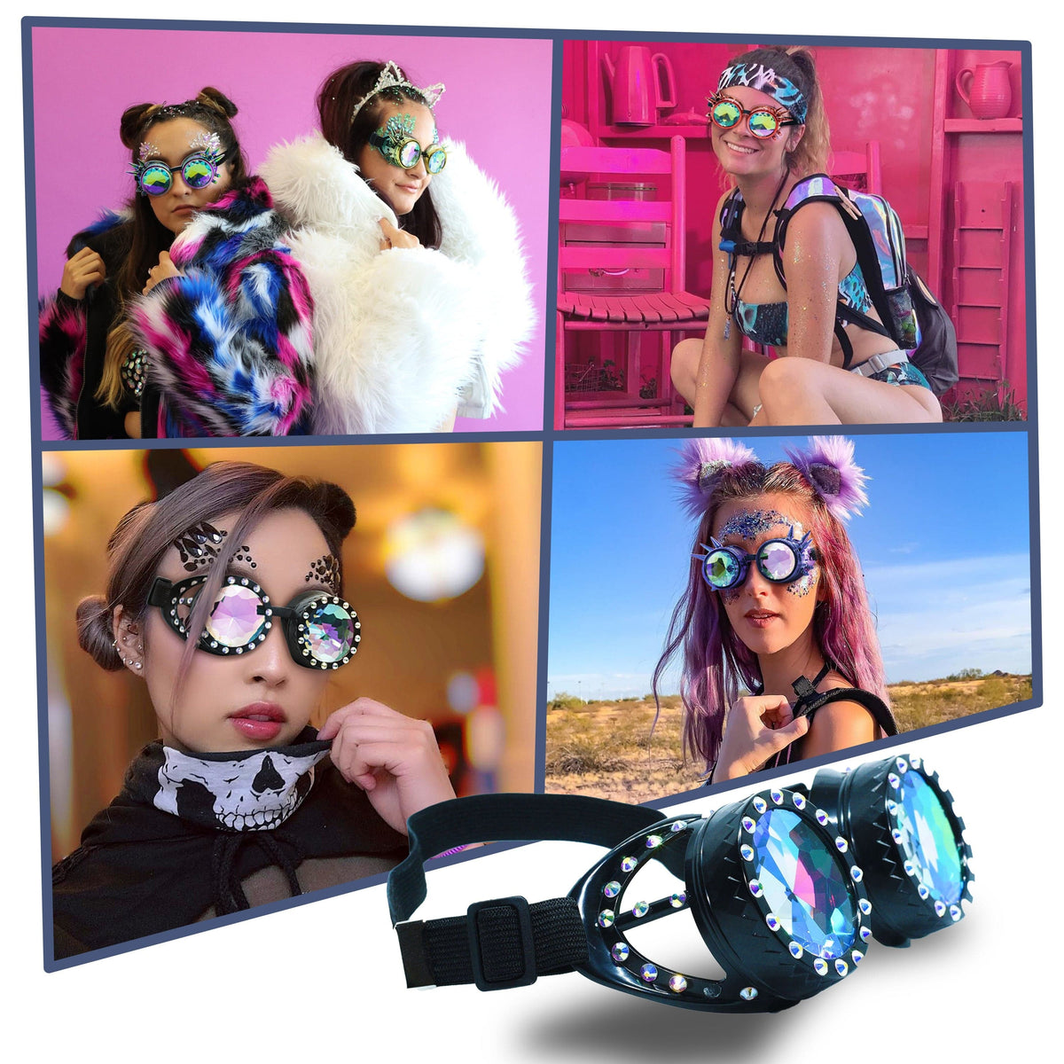  Steampunk Goggles and Kaleidoscope Glasses 